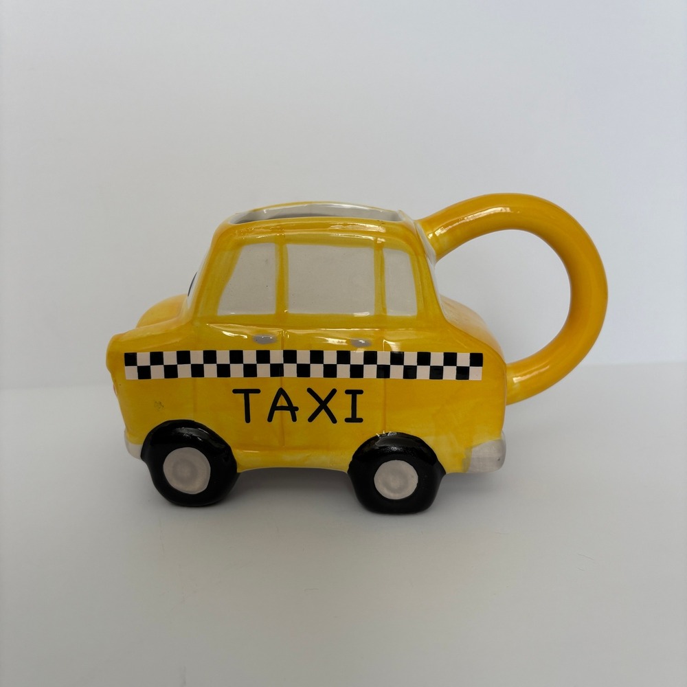 World Market Yellow Taxi Cab Ceramic Mug Novelty NYC Car Cup